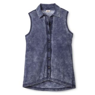Mossimo Supply Co. Juniors Sleeveless Button Down Top   True Navy XS(1)