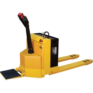Vestil Electric Pallet Truck with Scale and Stand On Platform   4,500 Lb.