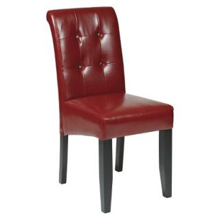Dining Chair Office Star Parsons Chair with Button Back   Crimson Red