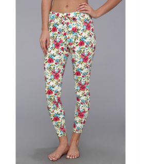 Steve Madden Floral Rayon Printed Legging Womens Casual Pants (White)