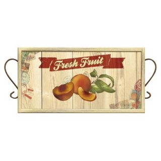 Fresh Peaches Decorative Tray   8x16