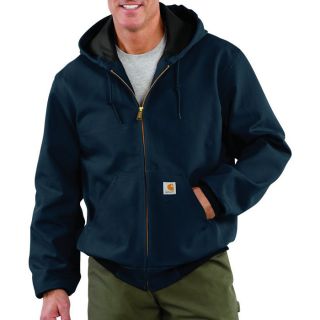 Carhartt Duck Active Jacket   Thermal Lined, Navy, XL, Model J131