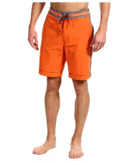 Robert Graham Queequag Solid Boardshort Mens Swimwear (Orange)