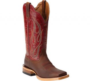 Womens Ariat La Fuega   Sassy Brown/Red Appy Full Grain Leather Boots