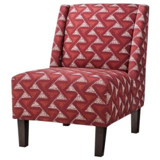 Skyline Armless Upholstered Chair Hayden Armless Chair   Red Geometric