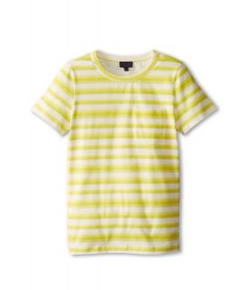 Paul Smith Junior Shortsleeve T Shirt With Stripes And Breastpocket Boys Short Sleeve Pullover (White)