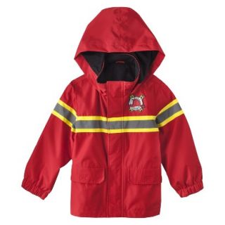 Just One You by Carters Infant Toddler Boys Fire Rescue Raincoat   Red 18 M