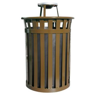 Witt Oakley Trash Receptacle with Ash Top M5001 AT Color Brown