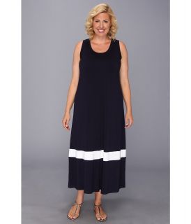 Karen Kane Plus Size Color Block Maxi Dress Womens Dress (White)