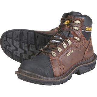 CAT 6In. Steel Toe Insulated Waterproof EH Work Boot   Tough Oak, Size 10 1/2,