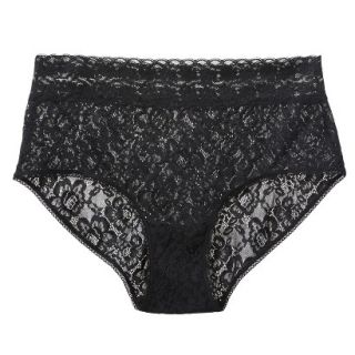 Gilligan & OMalley Womens All Over Lace Brief   Black XS