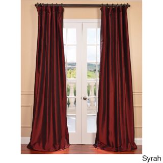 Eff Faux Silk Taffeta Solid Blackout Curtain Panel Red Size 50 X 84