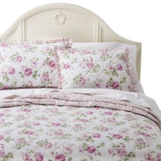 Simply Shabby Chic Garden Rose Quilt   Pink (Full/Queen)
