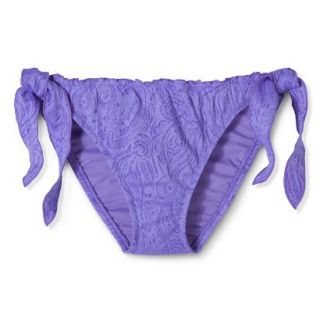 Womens Mock Tie Swim Bottom  Lilac L