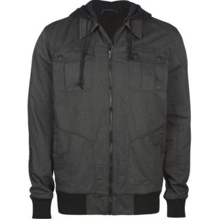 Hostage Mens Denim Jacket Charcoal In Sizes Large, X Large, Xx Large, Small
