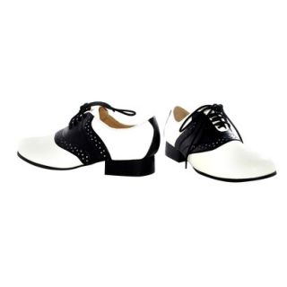 Saddle Blk and White Adult Shoes   8.0