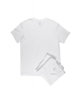 Calvin Klein Underwear Classic S/S V Neck 3 Pack M9065 Mens Underwear (White)