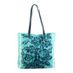 Womens Amy Butler Alissa Tote Cabbage Rose Turquoise