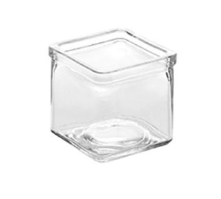 American Metalcraft 6 oz Square Glass Jar