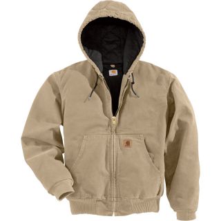 Carhartt Sandstone Active Jacket   Quilted Flannel Lined, Brown, 2XL Tall,