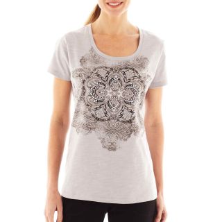 Made For Life Medallion Tee, Grey, Womens