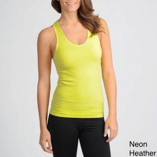 90 Degree By Reflex 90 Degree By Reflex Womens Active Performanace Ribbed Tank Top Yellow Size S (4  6)