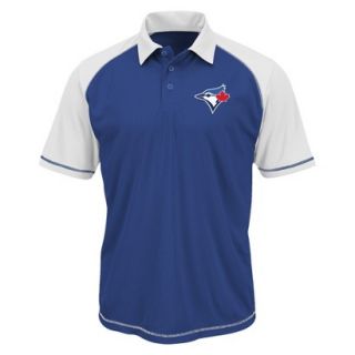 MLB Mens Toronto Blue Jays Synthetic Polo T Shirt   Blue/White (M)