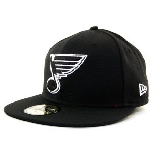 St. Louis Blues New Era NHL Black and White 59FIFTY Cap