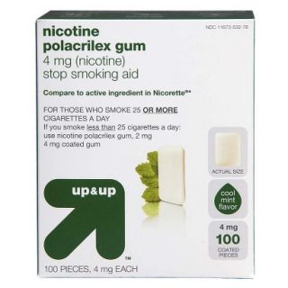 up&up Nicotine Polacrilex 4 mg Cool Mint Gum   100 Count
