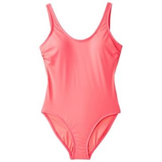 Xhilaration Juniors 1 Piece Swimsuit  Neon Pink L