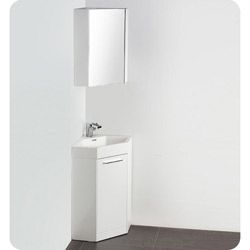 Fresca Coda White Corner Bathroom Vanity