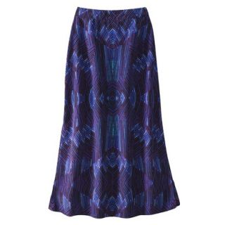 Mossimo Womens Side Slit Maxi Skirt   Deco Print S