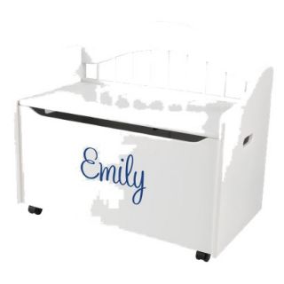 Kidkraft Limited Edition Personalised White Toy Box   Blue Emily