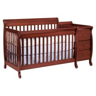 DaVinci Kalani 4 in 1 Crib and Changer Combo with Toddler Rail   Cherry