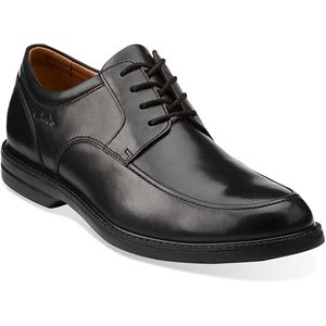 Clarks Mens Bilton Walk Black Leather Shoes, Size 8.5 M   68137