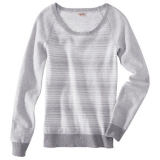 Mossimo Supply Co. Juniors Striped Scoop Neck Sweater   Gray S(3 5)