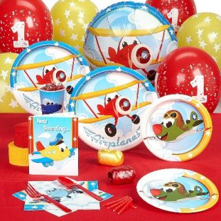 Airplane Adventure 1st Birthday Standard Party Pack for 16