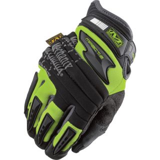Mechanix Wear Safety M Pact 2 Gloves   High Visibility Yellow, Small, Model SP2 