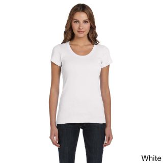 Bella Bella Womens Scoop Neck T shirt White Size XXL (18)