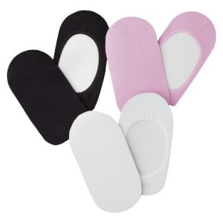 Xhilaration Girls 3 Pack Sock Liners   Fresh White L