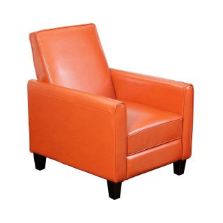 Darvis Bonded Leather Reclining Club Chair, Orange