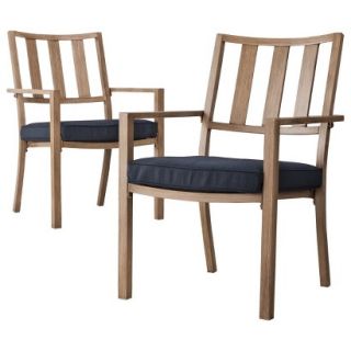Threshold 2 Piece Navy Blue Chair Patio Furniture Set, Holden Collection