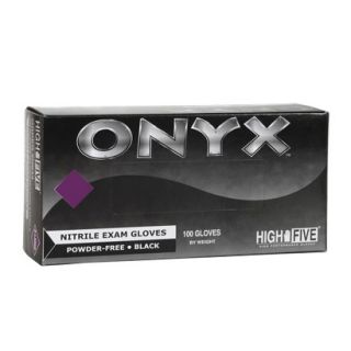High Five Onyx Nitrile Exam Gloves   Black (S)