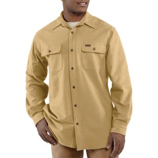 Carhartt Chamois Long Sleeve Shirt   Worn Brown, XL, Model 100080