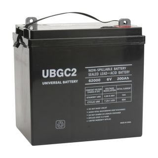 UPG Sealed Lead Acid Battery   AGM/SLA, 6V, 200 Amps, Model 45966