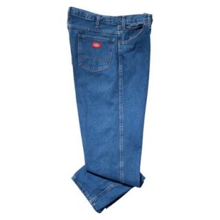 Dickies Mens Regular Fit 5 Pocket Jean   Stone Washed Blue 40x30