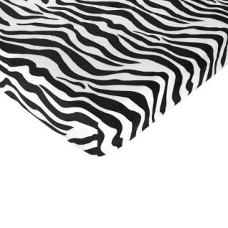 Zebra Fitted Crib Sheet   Zebra Print