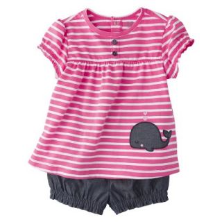 Just One YouMade by Carters Toddler Girls 2 Piece Set   Dark Pink/Denim 3T