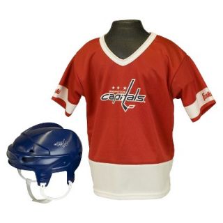 Franklin sports NHL Capitals Kids Jersey/Helmet Set  OSFM ages 5 9