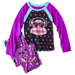 Paul Frank for Target Girls 2 Piece Long Sleeve Sleepwear Set   Purple XS